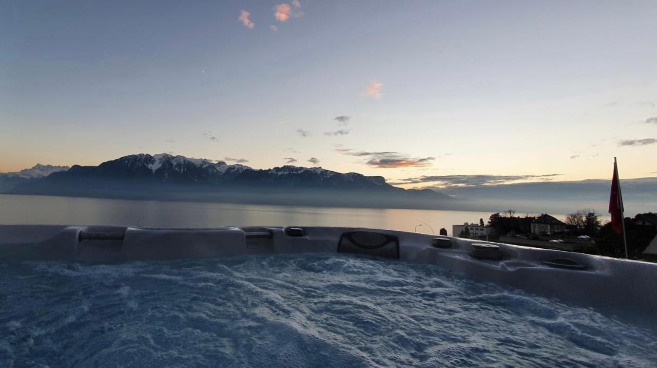 Corseaux Beach Rooms-Riviera Beach Apartments Vevey Luaran gambar